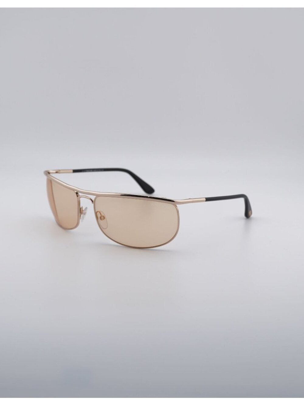 Tom Ford Ryder FT0418 28E Women Sunglasses Gold Rectangle Frame, Brown Lenses